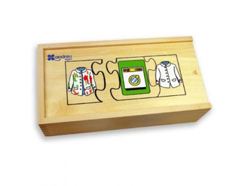 Puzzle andreutoys madeira sequencias temporais 10 puzzles 24x12x6,5 cm , Andreutoys , 68319 , 8416040161601